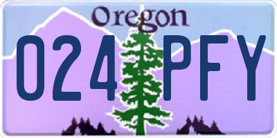 OR license plate 024PFY