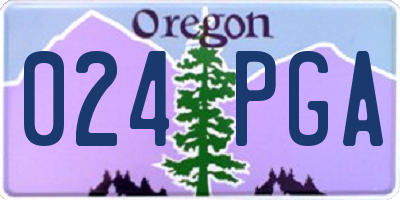 OR license plate 024PGA