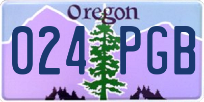 OR license plate 024PGB