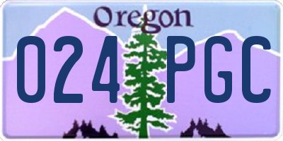 OR license plate 024PGC