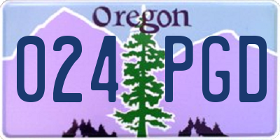 OR license plate 024PGD