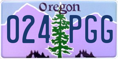 OR license plate 024PGG