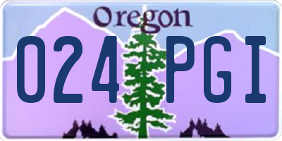 OR license plate 024PGI