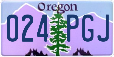 OR license plate 024PGJ