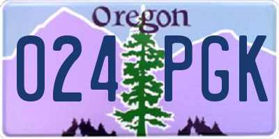 OR license plate 024PGK