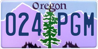 OR license plate 024PGM