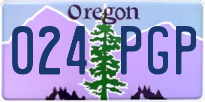 OR license plate 024PGP