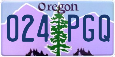 OR license plate 024PGQ