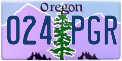 OR license plate 024PGR