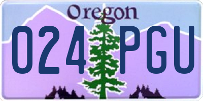 OR license plate 024PGU