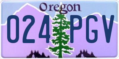 OR license plate 024PGV