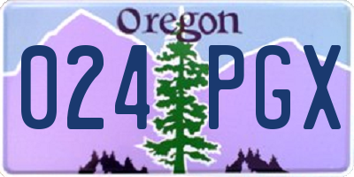 OR license plate 024PGX