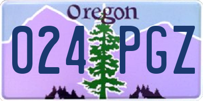 OR license plate 024PGZ
