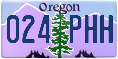 OR license plate 024PHH