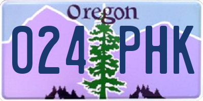 OR license plate 024PHK