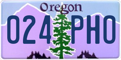 OR license plate 024PHO