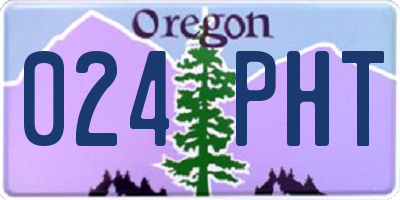 OR license plate 024PHT