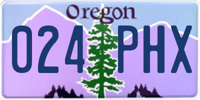 OR license plate 024PHX