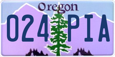 OR license plate 024PIA
