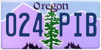 OR license plate 024PIB