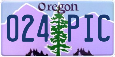 OR license plate 024PIC