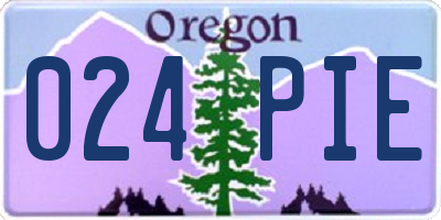 OR license plate 024PIE