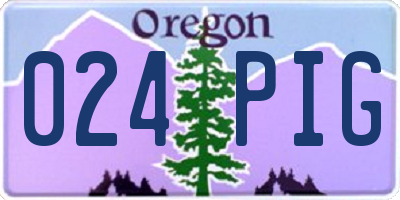 OR license plate 024PIG