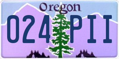 OR license plate 024PII