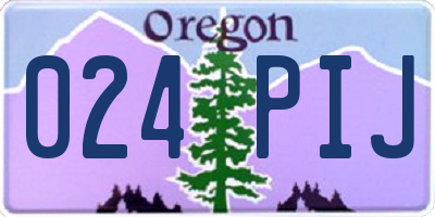 OR license plate 024PIJ
