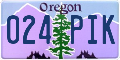 OR license plate 024PIK
