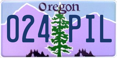 OR license plate 024PIL
