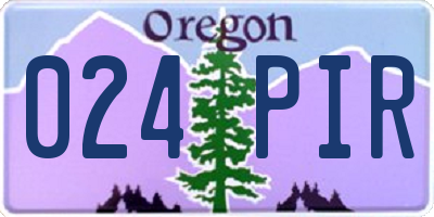 OR license plate 024PIR