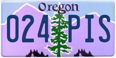 OR license plate 024PIS
