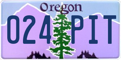 OR license plate 024PIT