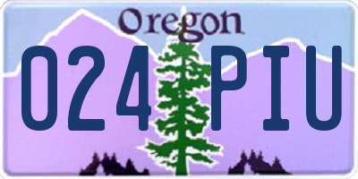 OR license plate 024PIU