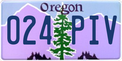 OR license plate 024PIV