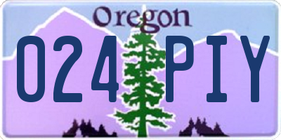 OR license plate 024PIY