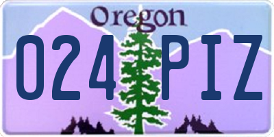 OR license plate 024PIZ