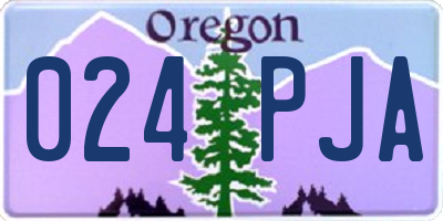 OR license plate 024PJA