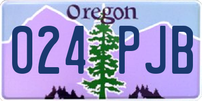 OR license plate 024PJB