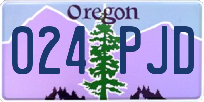 OR license plate 024PJD