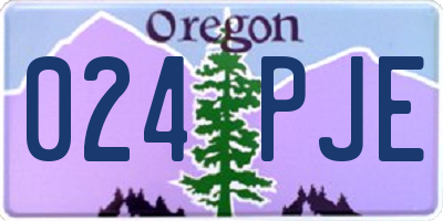 OR license plate 024PJE