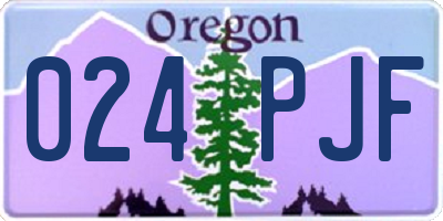 OR license plate 024PJF