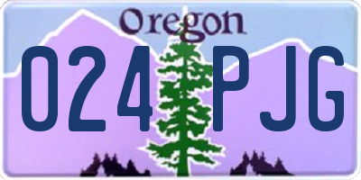 OR license plate 024PJG