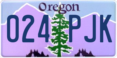 OR license plate 024PJK