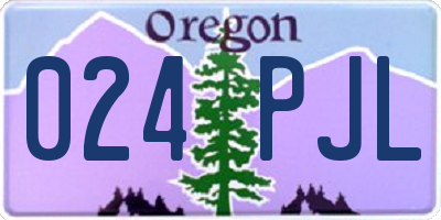 OR license plate 024PJL