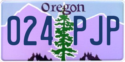 OR license plate 024PJP