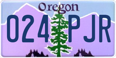 OR license plate 024PJR
