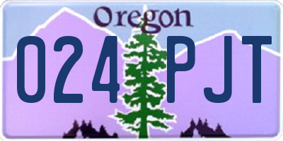 OR license plate 024PJT