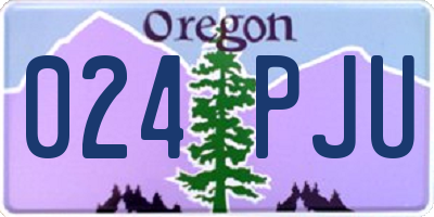 OR license plate 024PJU